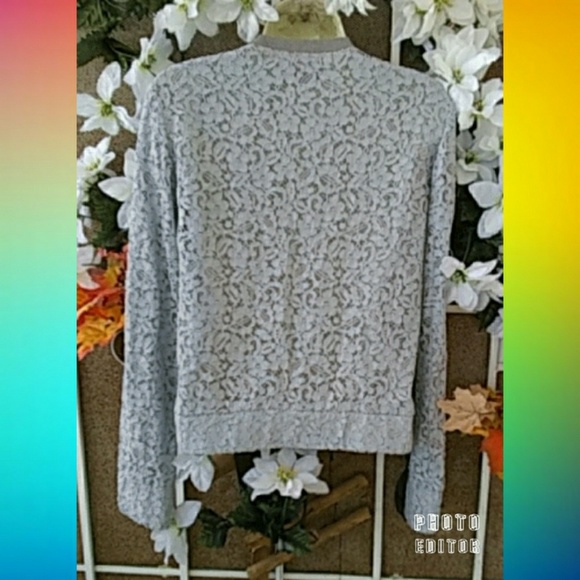 ZARA TRAFALUC BLUE LACE BOMBER JACKET - Picture 2 of 4